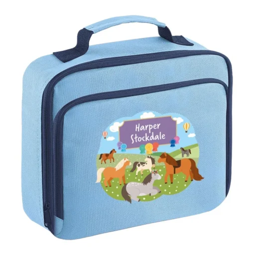 Ponies Personalised Lunch Bag
