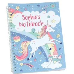 Rainbow Unicorn Personalised Notebook
