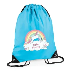 Rainbow Unicorn Personalised Swim Bag