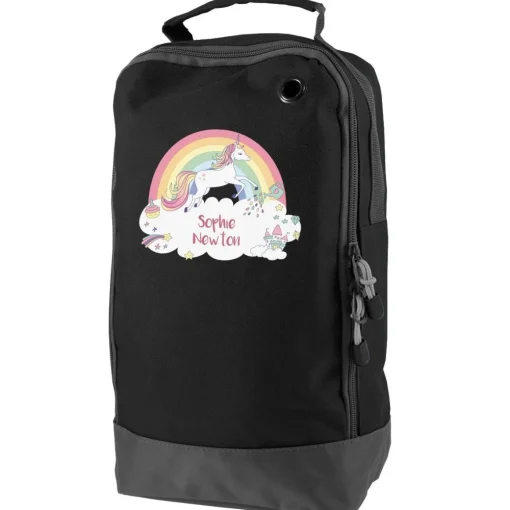 Rainbow Unicorn Personalised Shoe & Boot Bag