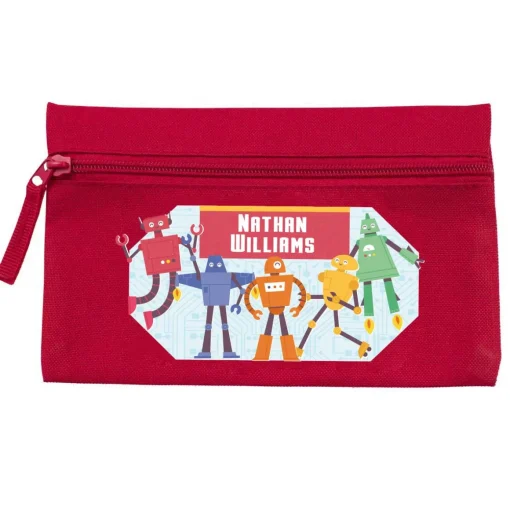 Robots Personalised Pencil Case