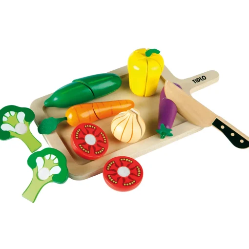 Wooden Cutting Vegetables & Tray