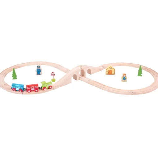 Wooden Figure of Eight Train Set