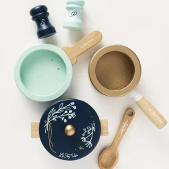 Wooden Pots & Pans Cooking Set
