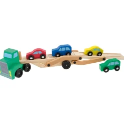 Wooden Transporter Lorry with Cars